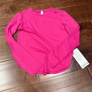 Lululemon High Neck Run and Train Long Sleeve Ripened Raspberry 2 NEW